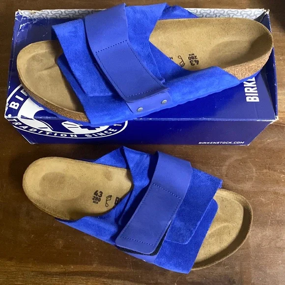 Birkenstock Kyoto ネイビー Amazon.com | Birkenstock Kyoto Navy Suede 41 R EU | Sandals